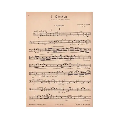 1er Quatuor pour 2 violons, Alto et Violoncelle; partes