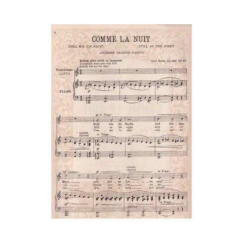 Comme la Nuit OP. 326 N.27 para canto e piano