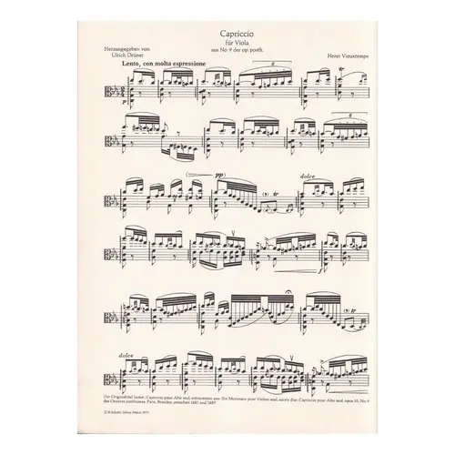 Capriccio for Viola - Op.Posth