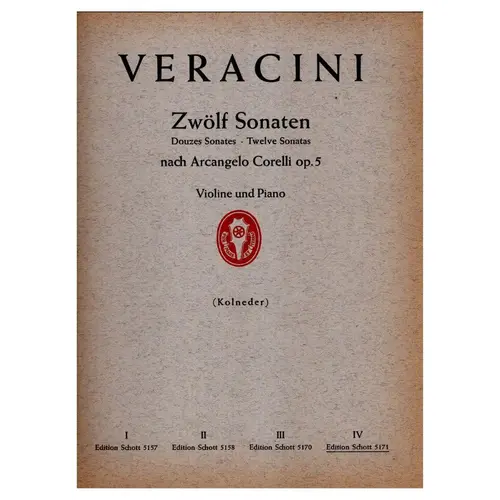 Zwolf Sonaten nach Arcangelo Corelli op. 5 vol. IV