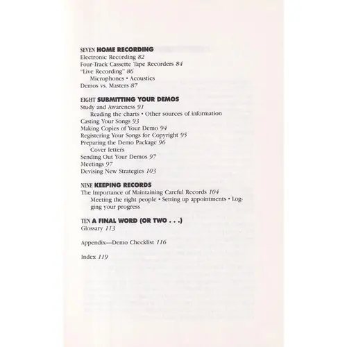 Songwriter´S And Musician´S Guide To Making Great