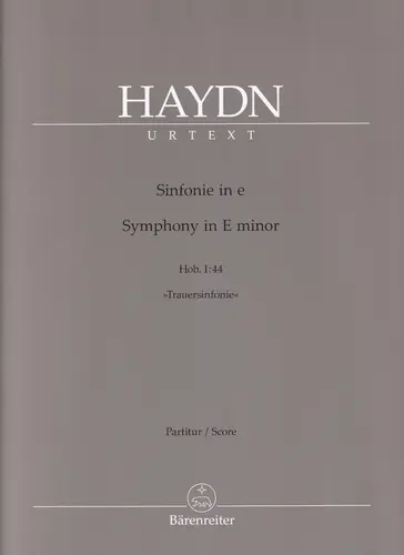 Symphony in E minor HOB. I:44 - "Trauersinfonie" - full score