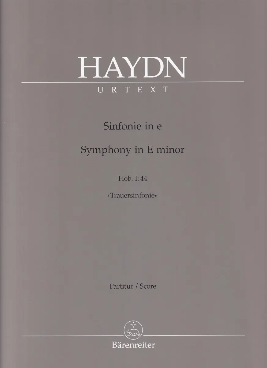 Symphony in E minor HOB. I:44 - "Trauersinfonie" - full score