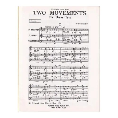 Two movements for brass trio