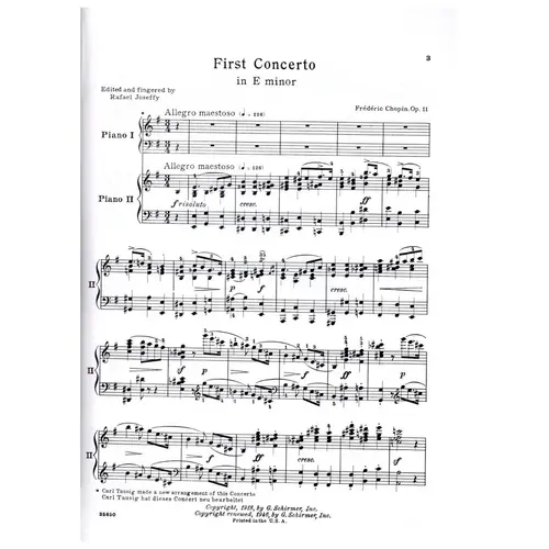 Concerto in e minor for the piano op. 11 (edição antiga)