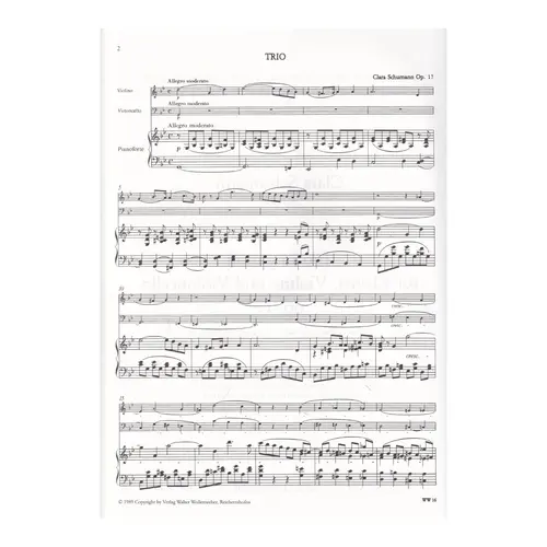Trio Op.17 fur klavier, violin and violoncello