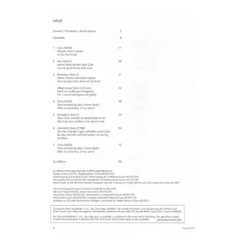 Psalm 42 - Like as the hart - full score