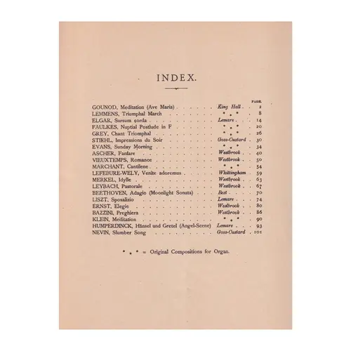 Blue Album of Twenty Pieces for the Organ Vol II