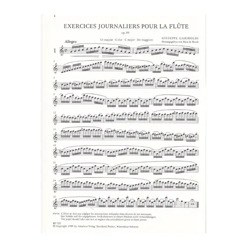 Daily Exercises for the flute op. 89