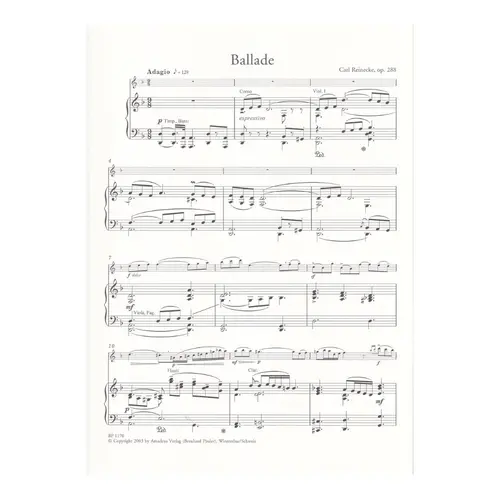 Ballade op. 288 Flute and orchestra - Piano Reduction