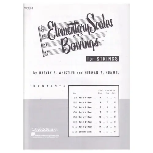 Elementary Scales and Bowings