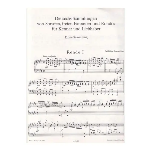 Third collection: Three sonatas and three rondos Wq 57