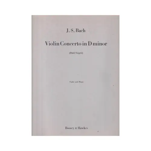 Violin Concerto in D minor (Dahl/Szigeti)