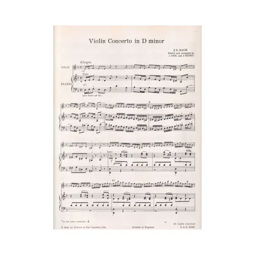 Violin Concerto in D minor (Dahl/Szigeti)