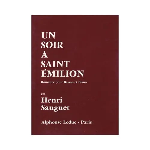 Un Soir a Saint Emilion  pour basson et piano