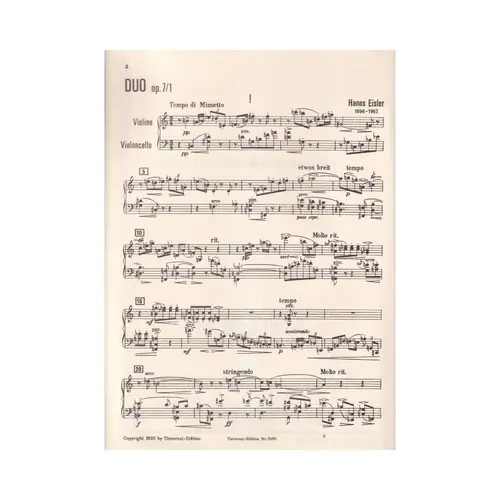 Duo fur violine und violoncello op. 7/1