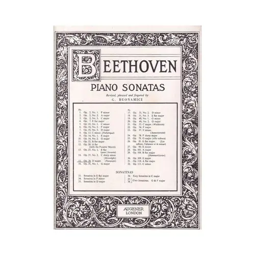 Sonata op. 28 D major (pastorale) para piano