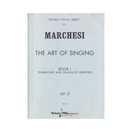 The Art of Singing - book 1 op. 21 (elementary and graduated exercises)