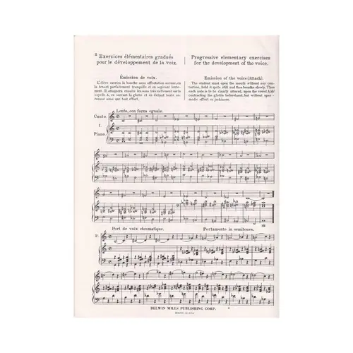 The Art of Singing - book 1 op. 21 (elementary and graduated exercises)