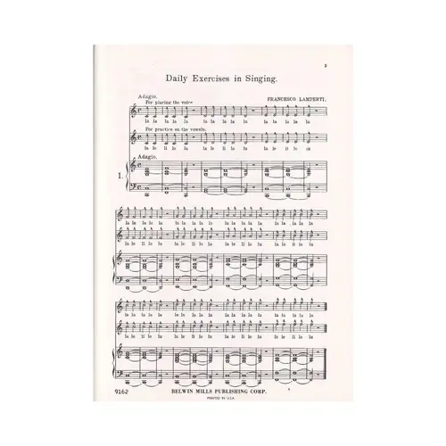 Daily exercises in Singing