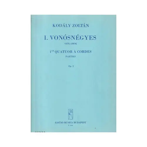 I. Vonosnegyes - 1er Quartuor a Cordes - op. 2 - partes - edição antiga