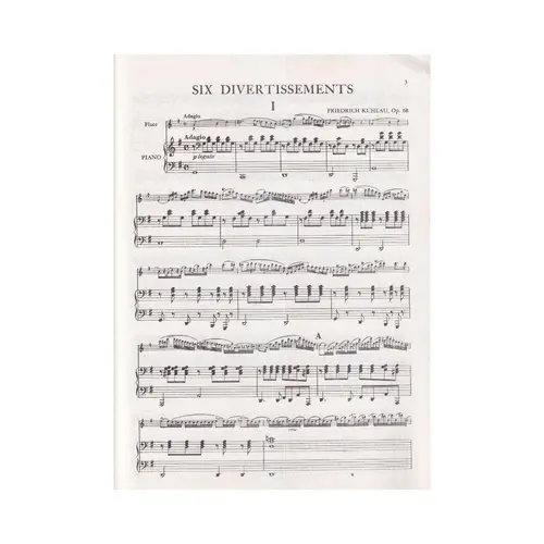 6 Divertissements for flute and piano - op. 68