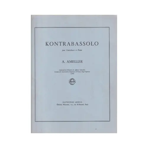 Kontrabassolo pour Contrebasse et piano