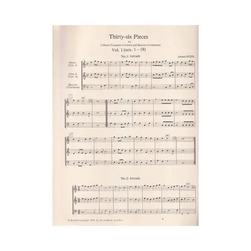 Eichteen Pieces for 2 oboes and bassoon