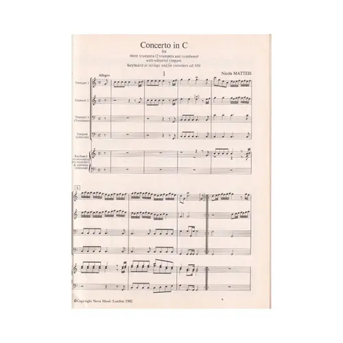 Concerto in C for 3 trumpets (2 trumpets and trombone)