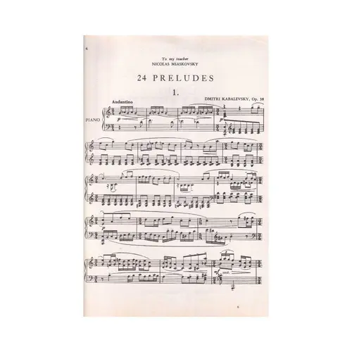 24 Preludes for piano solo op.38