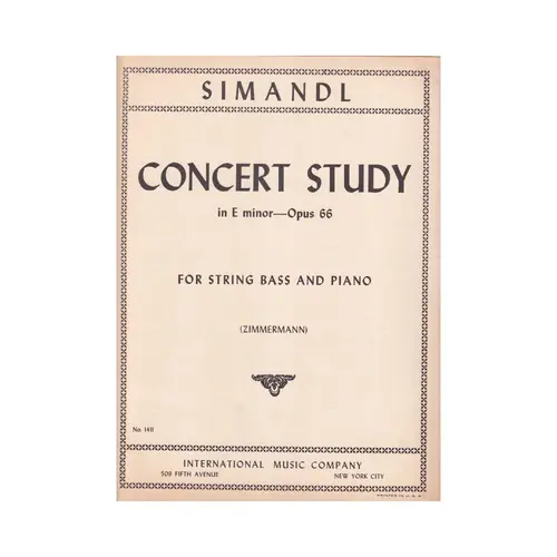Concert Study in e minor - op.66 - edição antiga