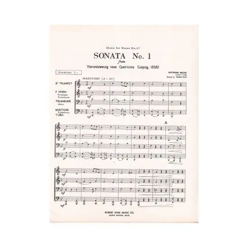 Sonata n. 1 for brass quartet