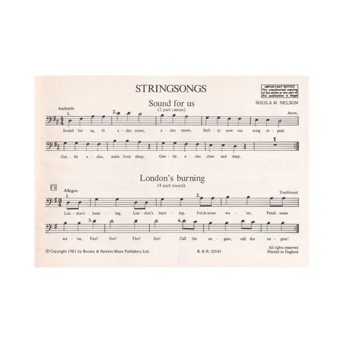 Stringsongs for cello