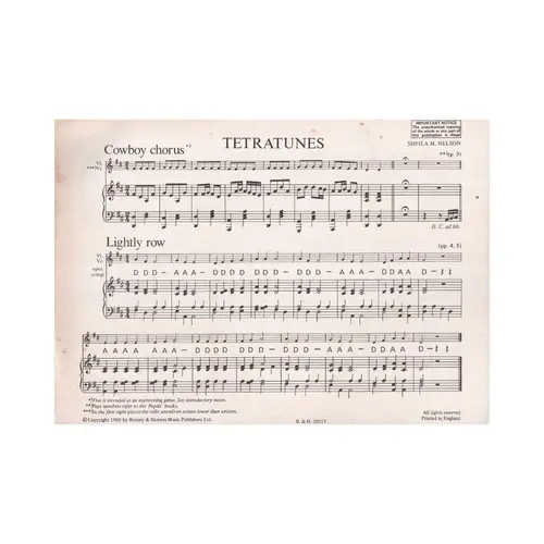 Tetratunes for violin and cello