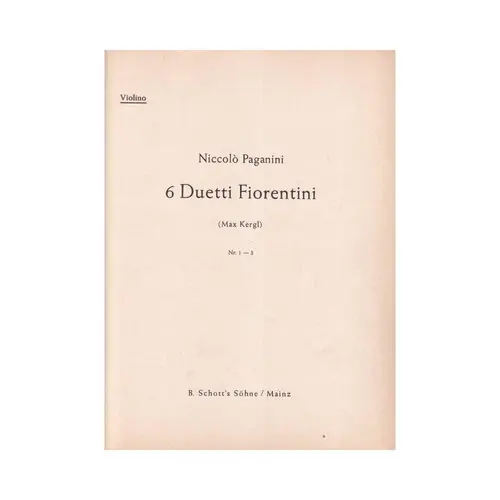 6 Duetti Fiorentini (n. 1-3)