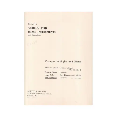 Capriccio for trompet  and piano