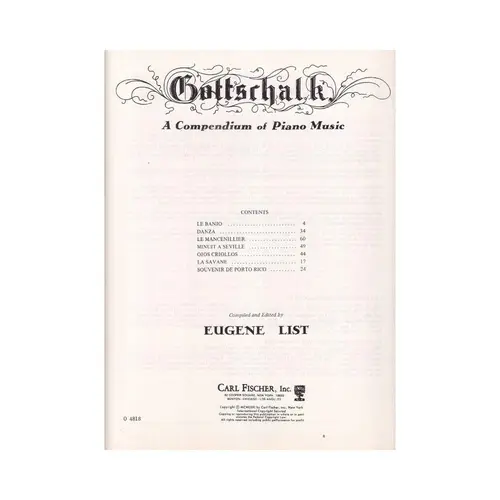 A Compendium of piano music; op. 15