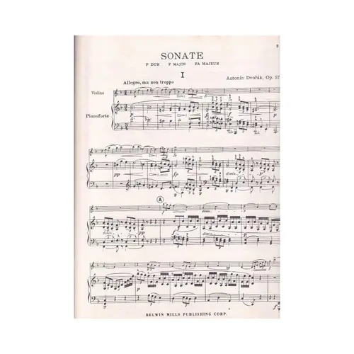 Sonata in F Major for violin and piano op. 57