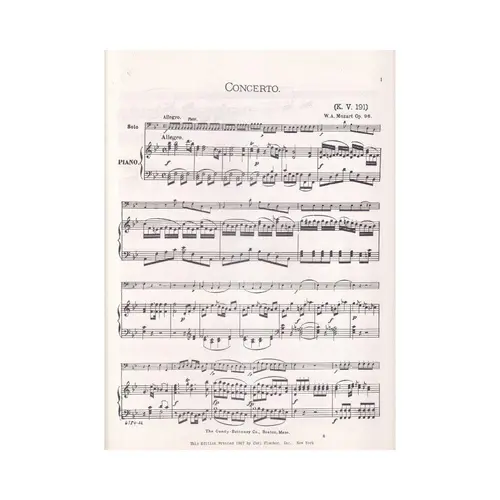 Concerto for bassoon KV 191 end piano