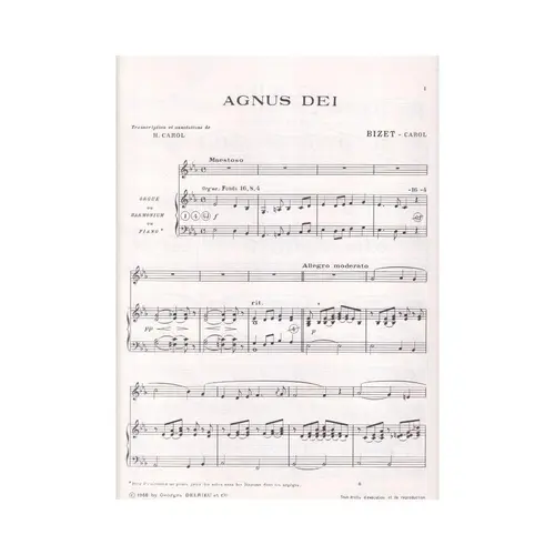 Agnus Dei pour trompete ou clarinette