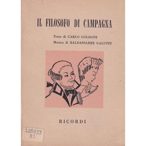 Il Filosofo Di Campagna  - Libreto