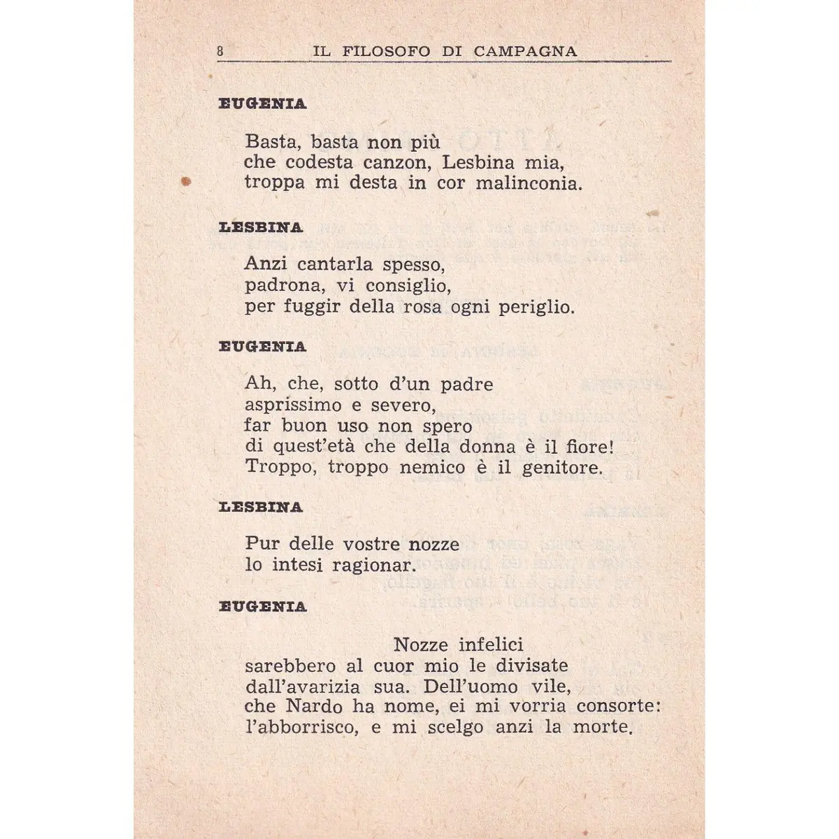 Il Filosofo Di Campagna  - Libreto