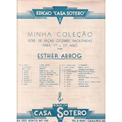 Serenade D`Autrefois  - Ar. E. Abbog  (Edição Antiga)