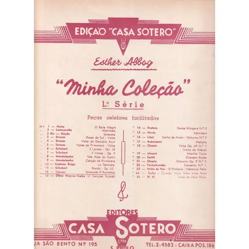 Serenade D`Autrefois  - Ar. E. Abbog  (Edição Antiga)