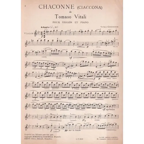 Chaconne P/Violino  (Edição Antiga)