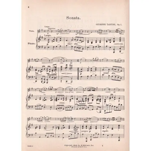 Two Sonatas For Violin