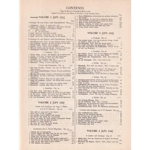 Lieder (Songs) for Voice and Piano - Vol.1 - Pocket scores