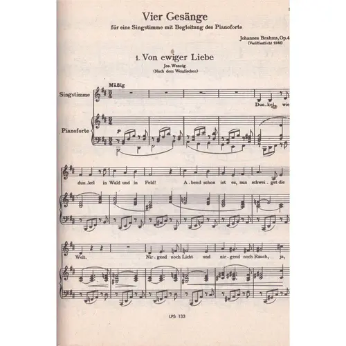 Lieder (Songs) for Voice and Piano - Vol.3 - Pocket scores