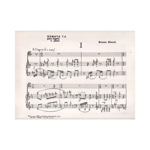 Sonata T.6 para fagote e piano