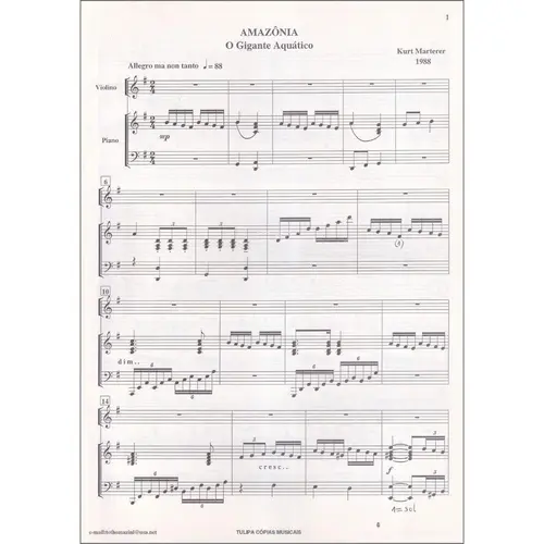 Amazônia para piano e violino